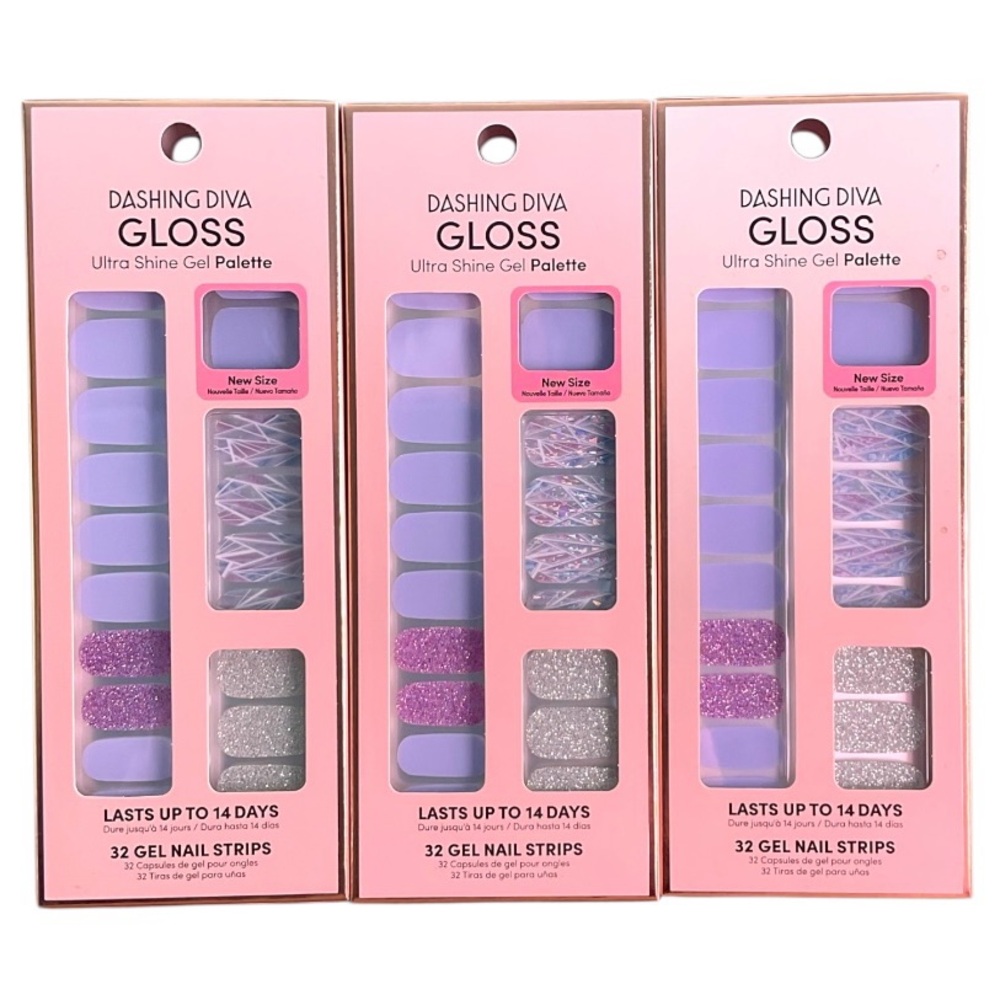 Dashing Diva Gloss Ultra Shine Gel Palette 32 Gel Nail Strips Gleam Queen